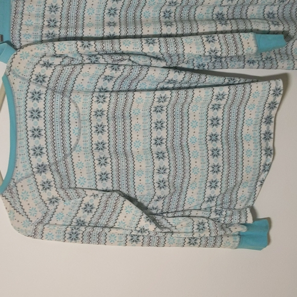 ✔️Betsey Johnson XL Warm Blue Snowflake Pajama Set - Picture 5 of 10